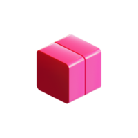 cubo 3d rendere design elemento png