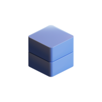 Cube 3D Render Design Element png