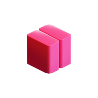 Cube 3D Render Design Element png