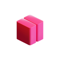 cubo 3d render Projeto elemento png