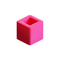 Cube 3D Render Design Element png