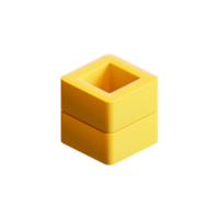 Cube 3D Render Design Element png