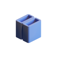 Cube 3D Render Design Element png