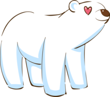 White bear png graphic clipart design