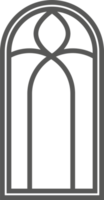 Kirche mittelalterlich Fenster. alt gotisch Stil die Architektur Element. Gliederung Illustration png