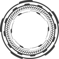 hud futuristisch Element. abstrakt optisch Ziel. Kreis geometrisch gestalten zum virtuell Schnittstelle und Spiele. Kamera Sucher zum Scharfschütze Waffe png