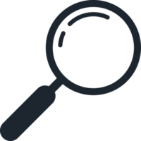 Magnifying glass icon, Search icon. png