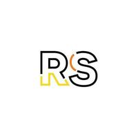 resumen letra rs logo diseño con línea conexión para tecnología y digital negocio compañía. vector