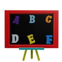 schoolbord 3d icoon png