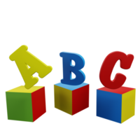 ABC låda 3d png