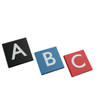 ABC fyrkant 3d ikon png