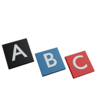 abc quadrado 3d ícone png