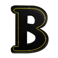 brief b 3d icoon png