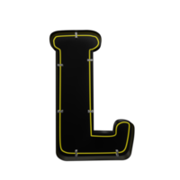 lettera l 3d icona png