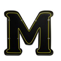 Letter m 3d icon png