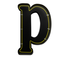 Letter p 3d icon png