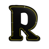 letra r 3d icono png