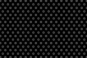 White polka dot ring circle pattern with black background vector illustration