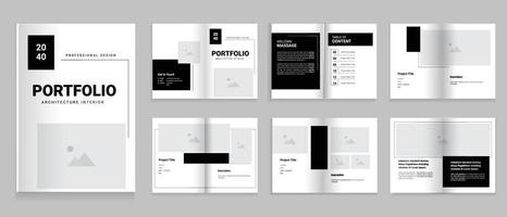 Architecture portfolio and professional interior portfolio design vector