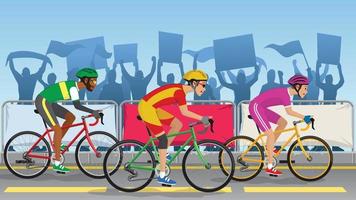 Bicycle racing tournament vector