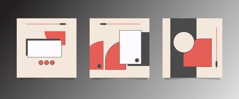 Square abstract illustration layout. vector