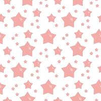 Seamless pattern with pink stars. Its a girl vector