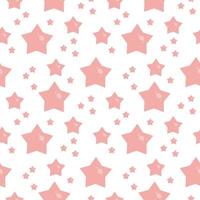 Seamless pattern with pink stars. Its a girl vector
