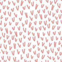 Abstract seamless pattern with squiggles. Simple background with pink scribbles. Vector hand-drawn illustration. Perfect for decorations, wallpaper, wrapping paper, fabric.