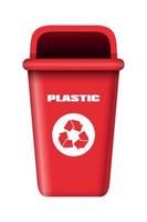 red vector dumpster for plastic