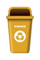 yellow vector dumpster for paper