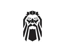 odin logo diseño legendario Dios mascota ilustración vector