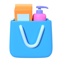 Shopping Bag Full 3D Illustration Icon png