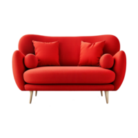 minimalist modern sofa on transparent background , png