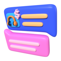 Seller Chat 3D Illustration Icon png