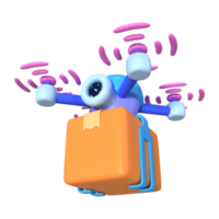 Drone Courier 3D Illustration Icon