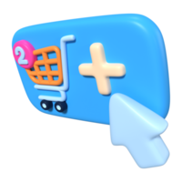 Add to Cart 3D Illustration Icon png