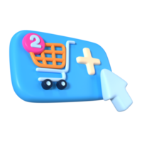 Add to Cart 3D Illustration Icon