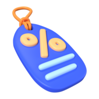 descuento etiqueta 3d ilustración icono png