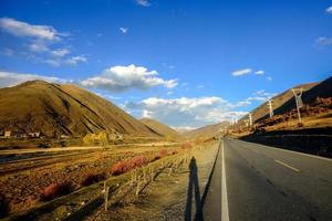 Spectacular scenery in the high mountains of western Sichuan, China, with different seasons photo