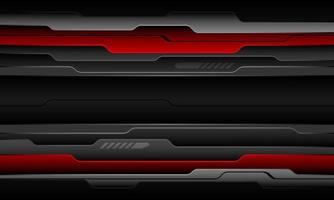 Abstract red grey black cyber line geometric layer overlap design modern futuristic technology background vector