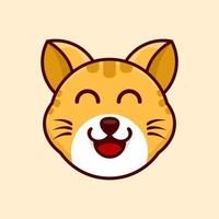 happy expression cat design vector