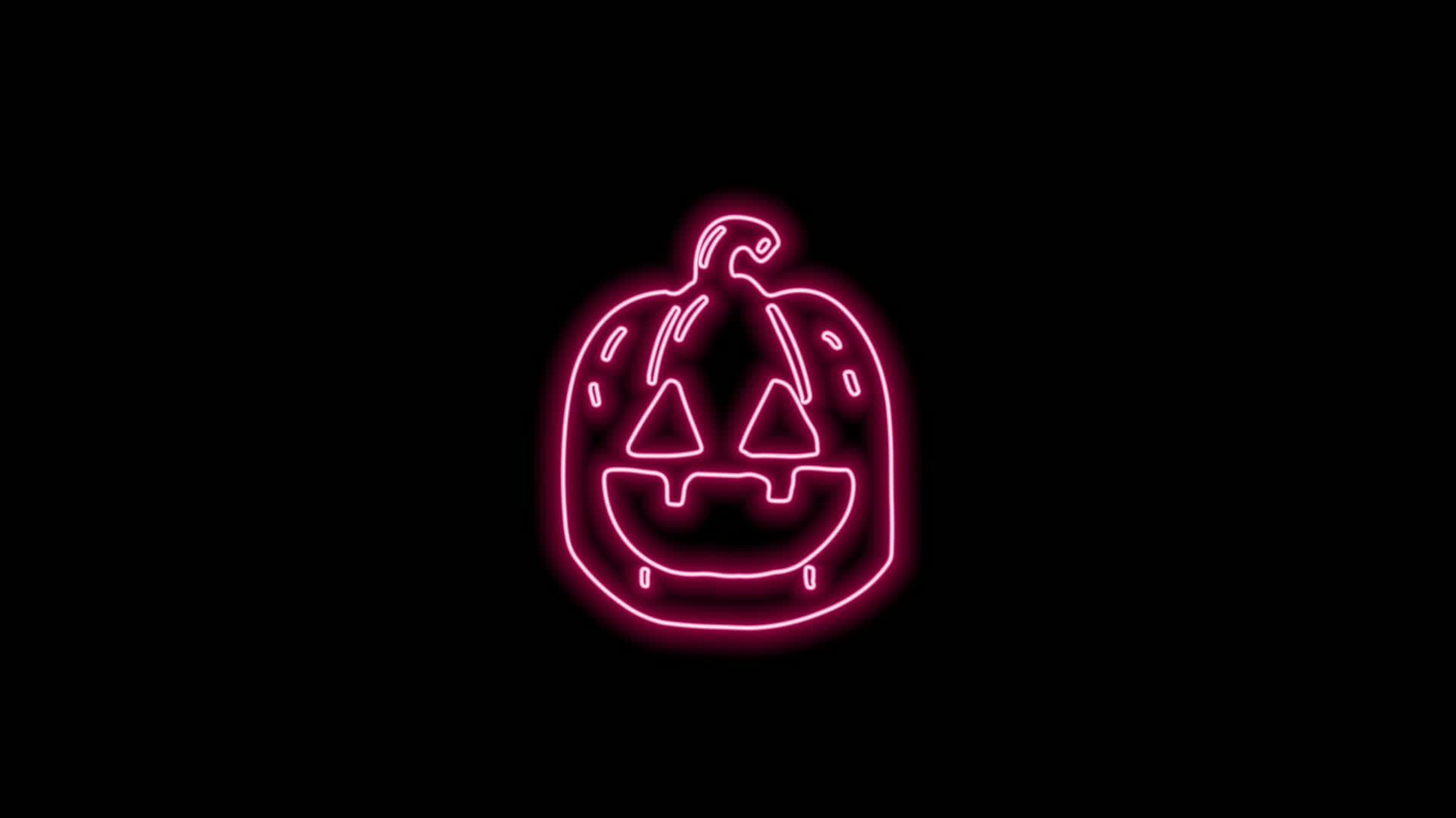 Happy halloween neon light background 22937545 Stock Video at Vecteezy
