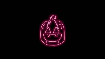 glücklich Halloween Neon- Licht Hintergrund video