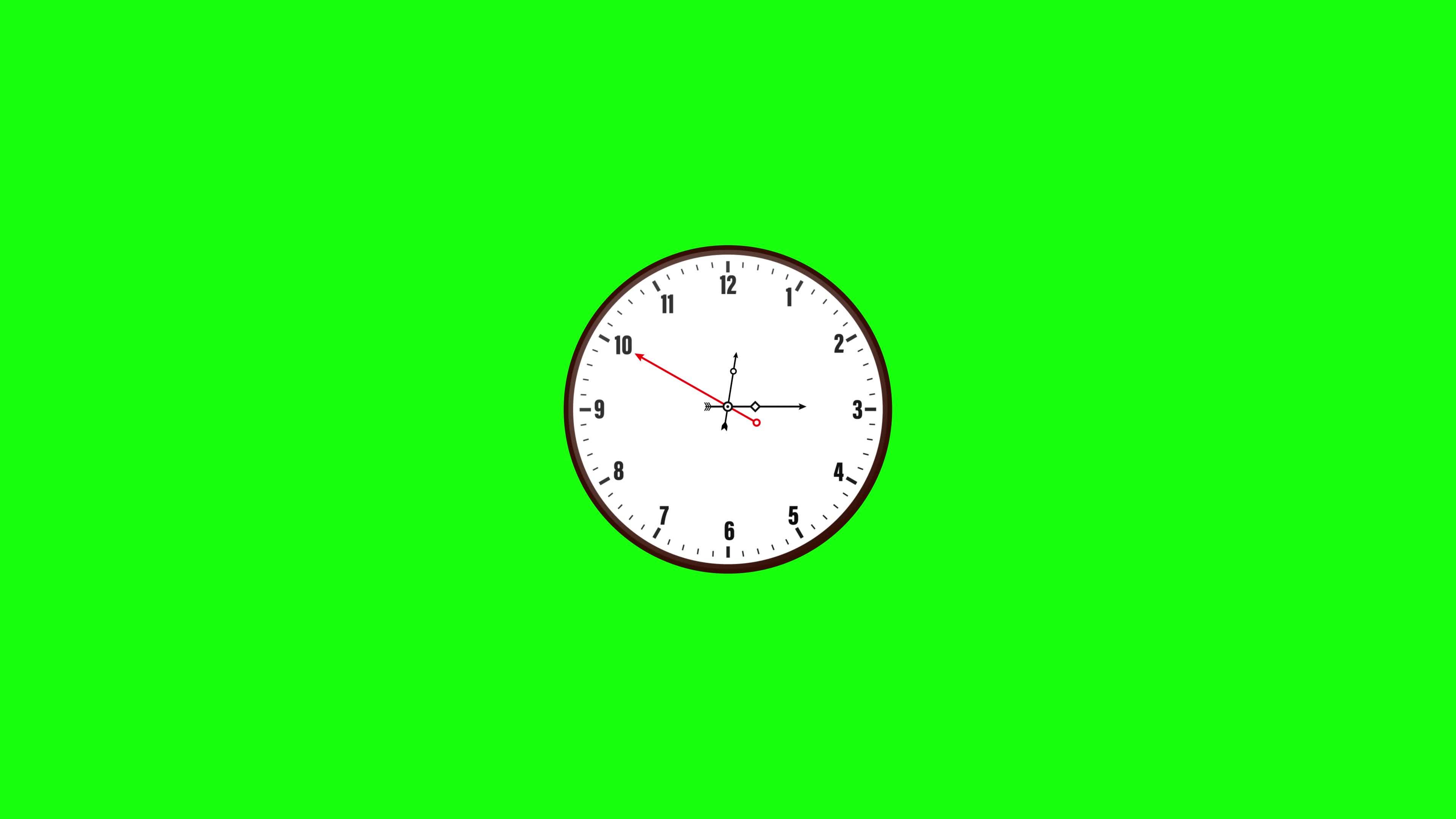Fast moving clock green screen 22937592 Stock Video at Vecteezy