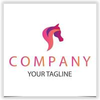 using the concept of a gradient horse's head beauty logo premium elegant template vector eps 10