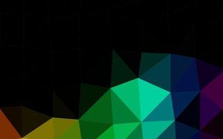 Dark Multicolor, Rainbow vector polygon abstract background.