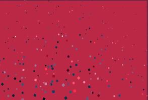 Light Blue, Red vector template with crystals, circles, squares.