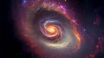 espacio y brillante nebulosa antecedentes. movimiento. video