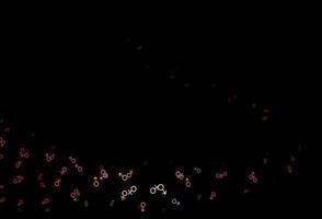 Dark red vector texture with male, female icons.