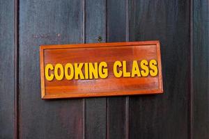 Cooking class sign photo
